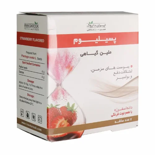 پودر دانه اسفرزه پسیلیوم ایران داروک 7 ساشه