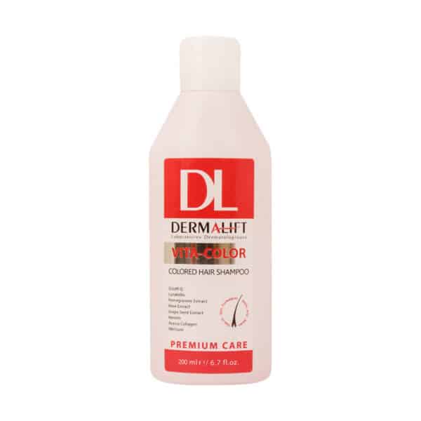 شامپو موهای رنگ شده درمالیفت مدل Vita-Color حجم 200 میلی لیتر