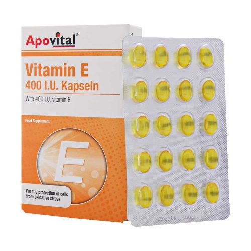 کپسول ژلاتینی نرم ویتامین E 400 واحد آپوویتال 40 عدد