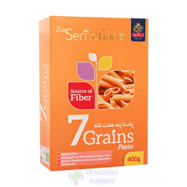 پاستا پنه هفت غله سمولینا زر ماکارون 400 گرم