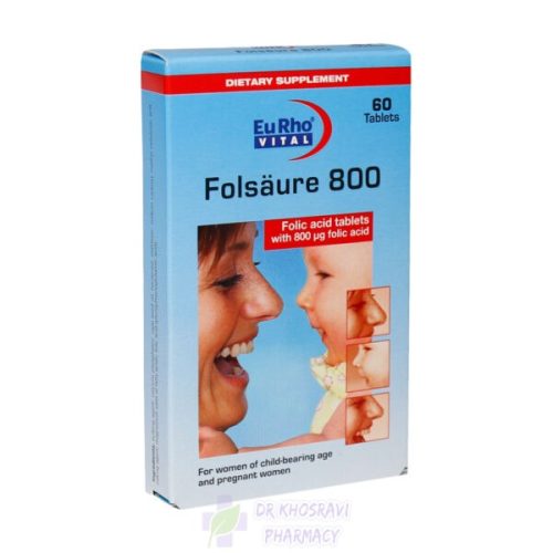 قرص فولیک اسید یوروویتال ۶۰ عدد