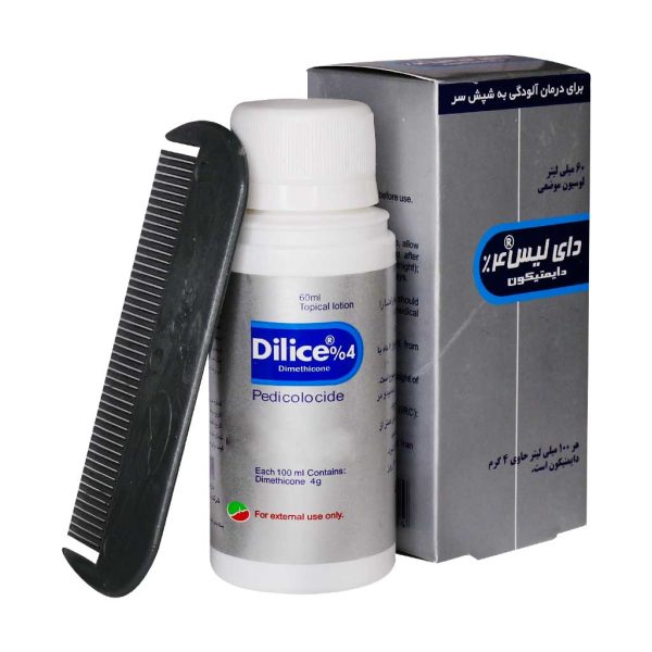 لوسیون ضد شپش دای لیس دایمتیکون 4 درصد سلمی دارو 60 میلی لیتر