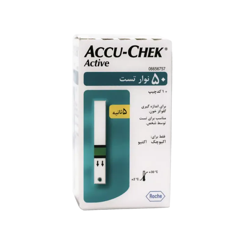 نوار تست قند خون اکتیو اکیو چک ۵۰ عددی