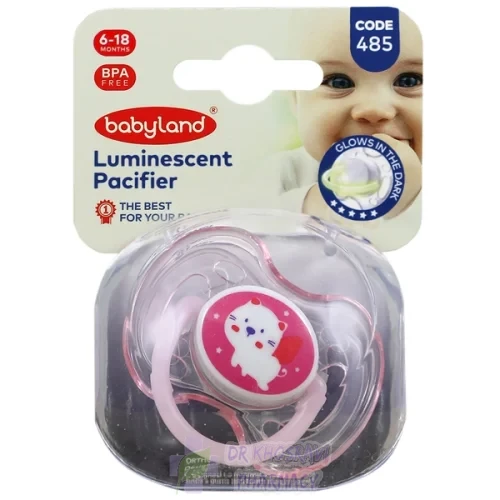 پستانک ارتودنسی بیبی لند کد 485 مدل شب تاب مناسب نوزادان 6 تا 18 ماهه