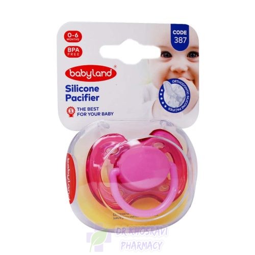 پستانک ارتودنسی بیبی لند کد 387 مناسب نوزادان از بدو تولد تا 6 ماه