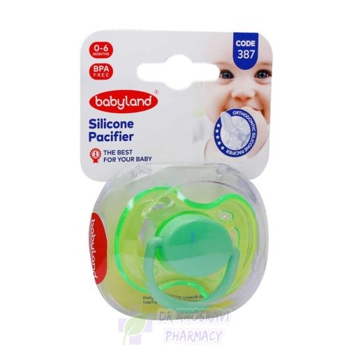 پستانک ارتودنسی بیبی لند کد 387 مناسب نوزادان از بدو تولد تا 6 ماه