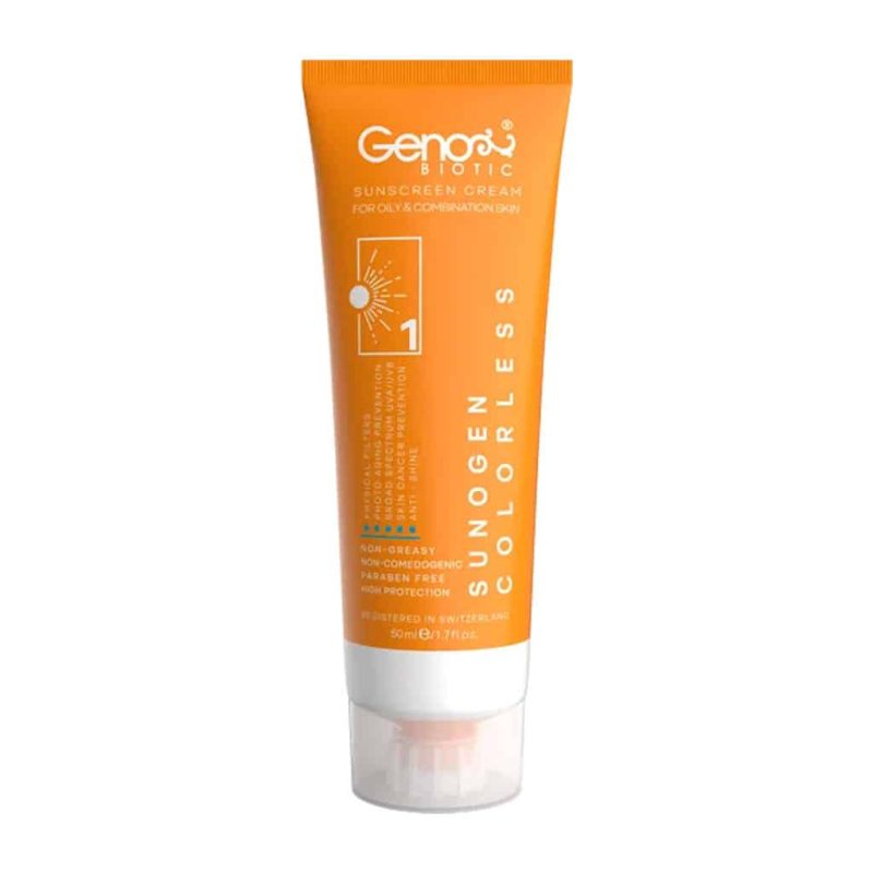 ضد آفتاب SPF50 ژنوبایوتیک پوست چرب