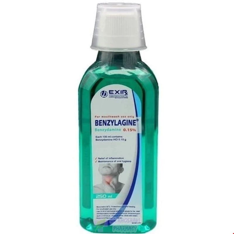 دهان شویه بنزیلاژین اکسیر 250 میلی لیتر