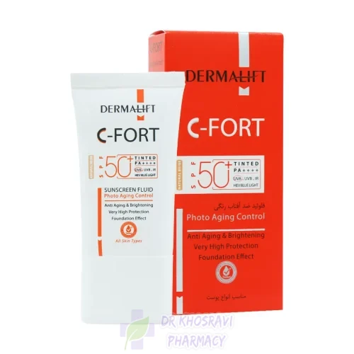 فلوئید ضد آفتاب سی فورت SPF50 درمالیفت مناسب انواع پوست 40 میلی لیتر