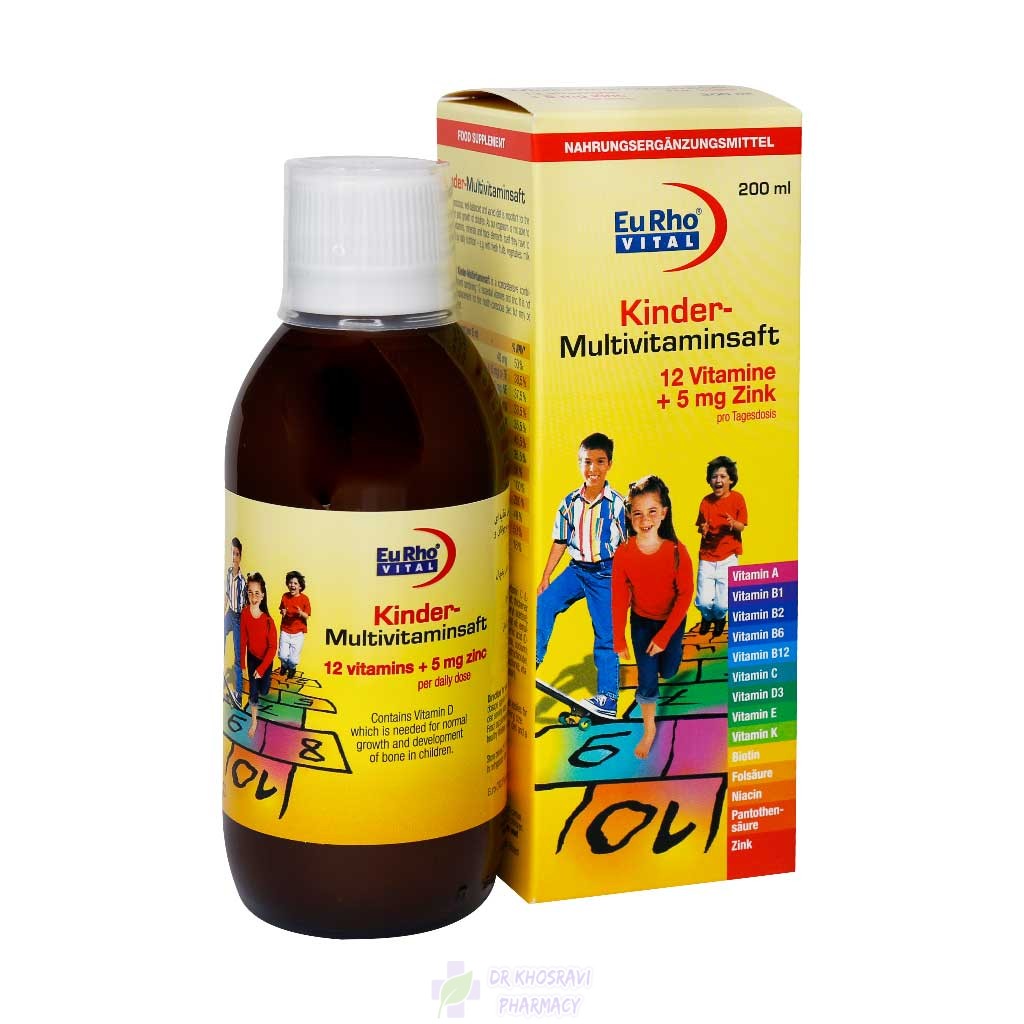 بهترین قرص ویتامین c برای پوست را بشناسید! 7 EuRho Vital New Kinder Multivitaminsaft 200