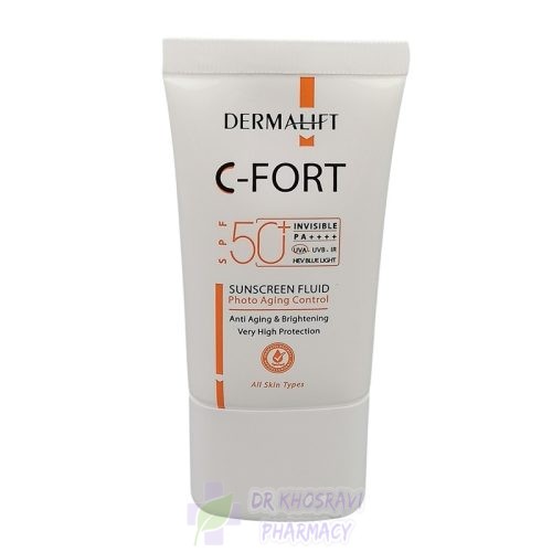 فلوئید ضد آفتاب سی فورت SPF50 درمالیفت مناسب انواع پوست 40 میلی لیتر