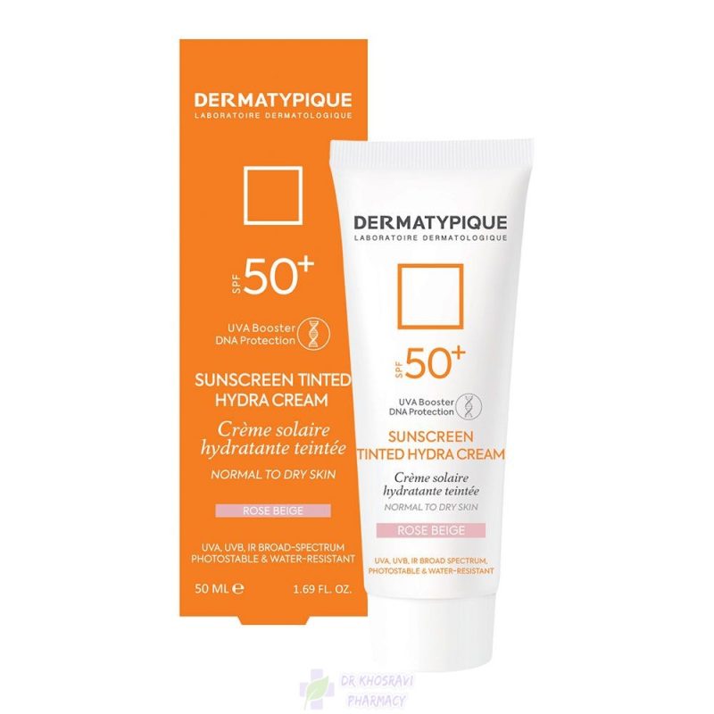 ضد آفتاب رنگی پوست خشک +SPF50 رز بژ درماتیپیک