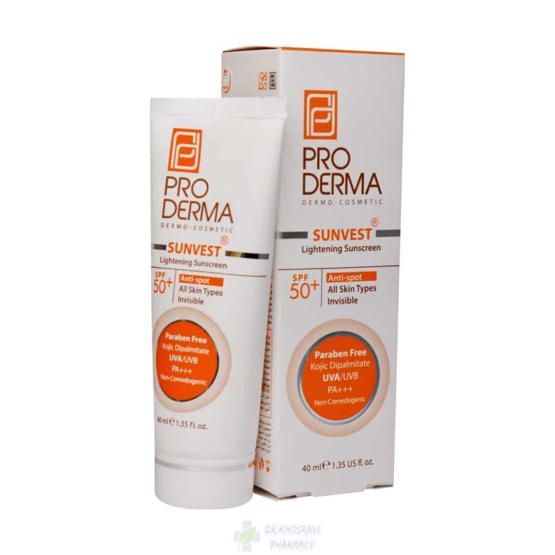کرم ضد آفتاب و روشن کننده لک های پوست +SPF50 پرودرما